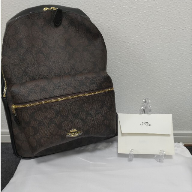 ハンドバッグコーチ COACH リュック バック ブラウン×ブラック シグネチャー