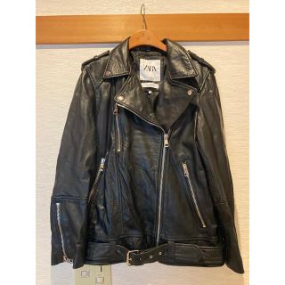 ザラ(ZARA)のZARA レザーダブルライダースジャケット(最終値下げ)(ライダースジャケット)