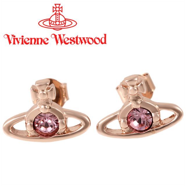 ヴィヴィアンウエストウッド ピアス Vivienne Westwood ナノソリティアピアス ピンクゴールド×ライトローズ 62010037-G114 レディース 【新品・未使用】 【ラクマ公式ショップ】