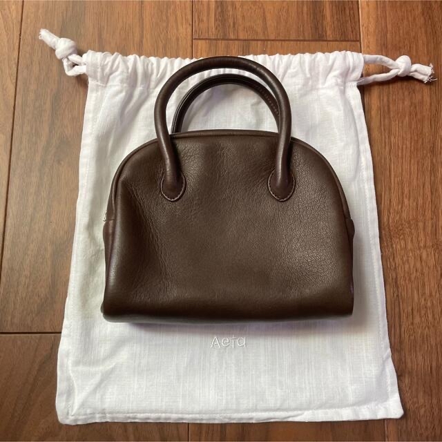 新作 Aeta Boston bag mini ボストンバッグ ダークブラウン ボストン