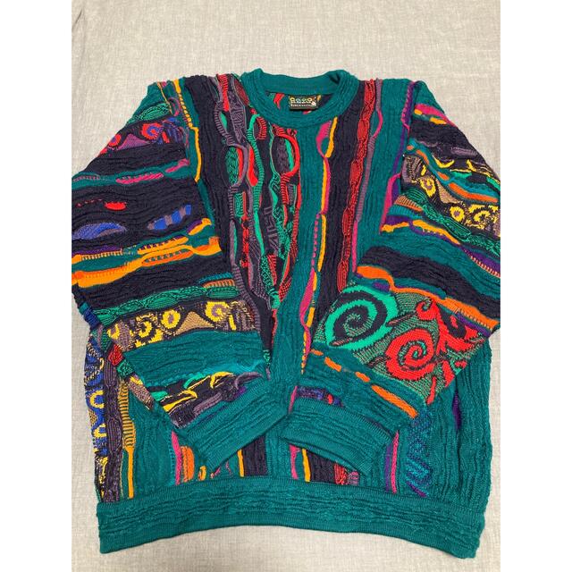 coogi 3Dニット 編み込み Lサイズ 良色