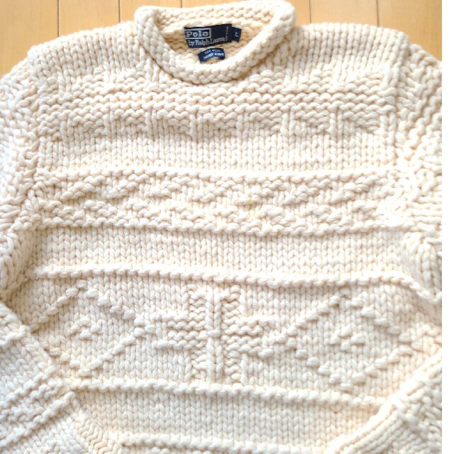 Ralph Lauren(ラルフローレン)の送料込🌟Ralph Lauren🌟handknit🌟稀少🌟ウールセーター メンズのトップス(ニット/セーター)の商品写真