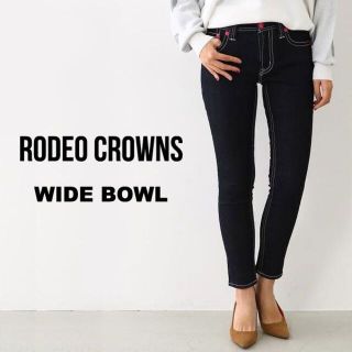 ロデオクラウンズワイドボウル(RODEO CROWNS WIDE BOWL)の濃紺RODEOCROWNS  WIDE BOWLスリムストレートW24約66cm(デニム/ジーンズ)