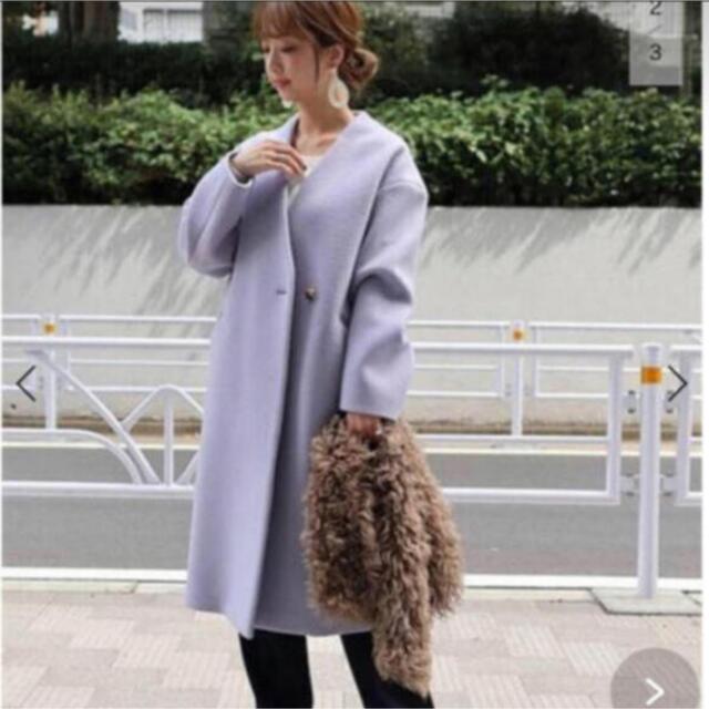 Noble - ソフトメルトンVカラーコート♦︎38♦︎クリーニング済みの