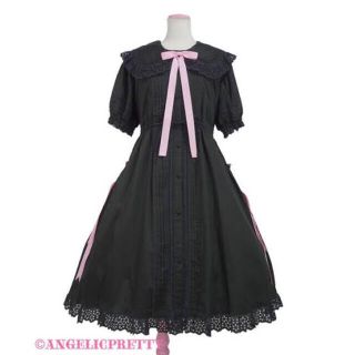 アンジェリックプリティー(Angelic Pretty)の最終値下げ【美品】sugar cotton ワンピース黒(ひざ丈ワンピース)