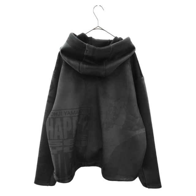 Y-3(ワイスリー)のY-3 ワイスリー 21aw/VELVET SPACER ZINE ALLOVER PRINT HOODIE ベルベットスペーサーペイントパーカー ダークグリーン HB3376 メンズのトップス(パーカー)の商品写真