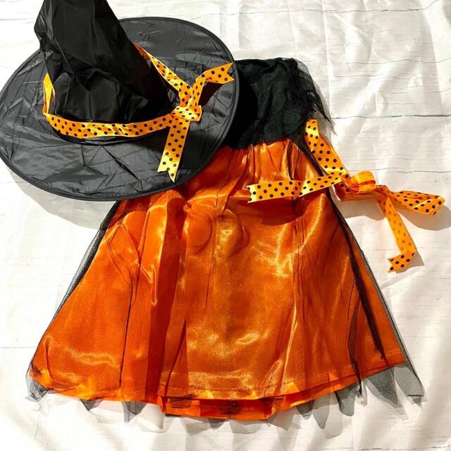 コスプレ　仮装　 魔女  ドレス ハロウィン キッズ　コスチューム  100 キッズ/ベビー/マタニティのキッズ服女の子用(90cm~)(ワンピース)の商品写真