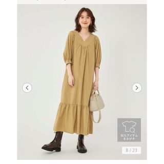 ユナイテッドアローズグリーンレーベルリラクシング(UNITED ARROWS green label relaxing)のgreen label relaxing  カフタン ティア―ド ワンピース(ロングワンピース/マキシワンピース)