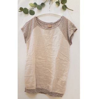 ザラ(ZARA)のザラ異素材ミックス半袖(Tシャツ(半袖/袖なし))