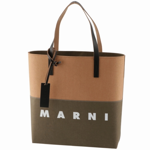 MARNI マルニ 新品 セルロース カーフスキン ロゴ トートバッグ