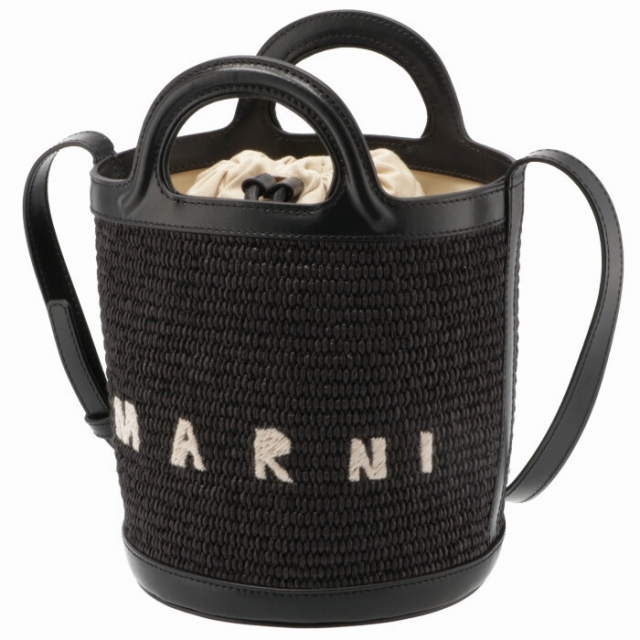 Marni(マルニ)のMARNI バケットバッグ レザー＆ラフィア TROPICALIA かごバッグ レディースのバッグ(ハンドバッグ)の商品写真