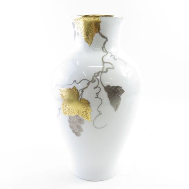大倉陶園 - 大倉陶園 金蝕ぶどう(20A/1276) 花瓶 フラワーベース