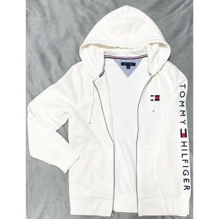 トミーヒルフィガー(TOMMY HILFIGER)の【大幅値下】Tommy Hilfiger袖ロゴ刺繍フルジップパーカー（裏起毛）(パーカー)