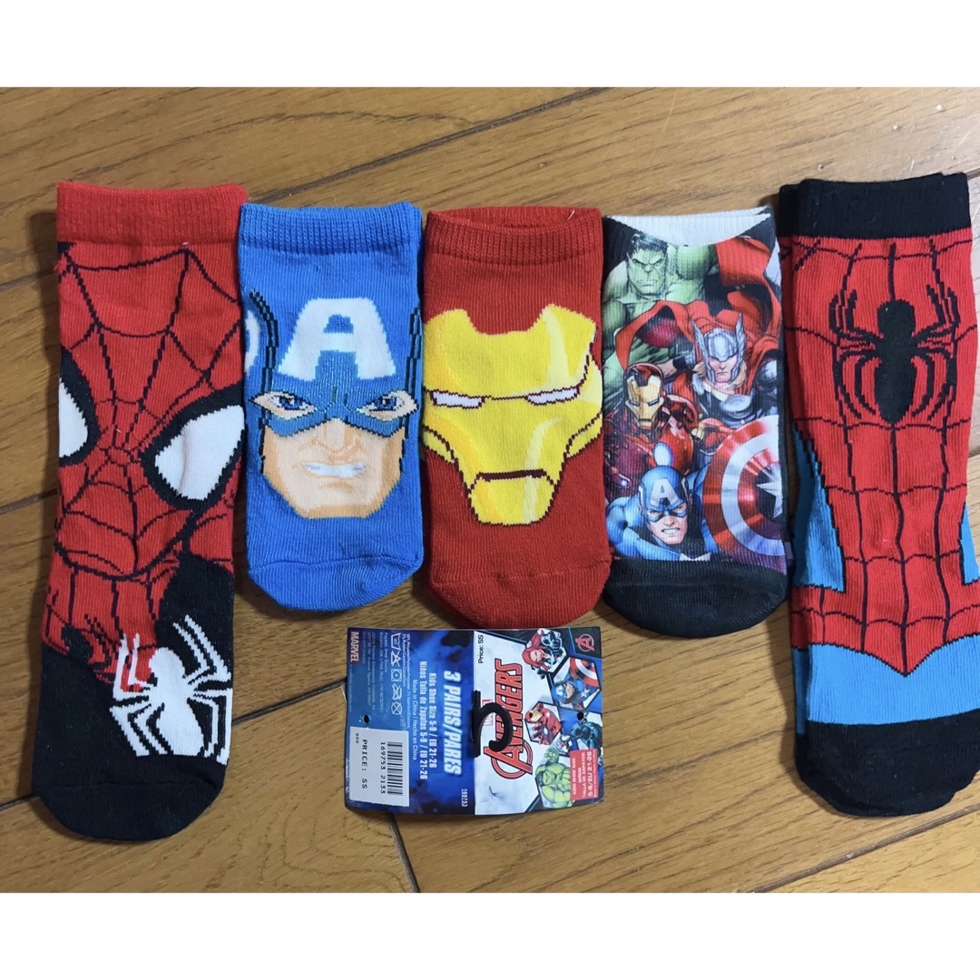 MARVELマーベル　スパイダーマン　15-20cm　ソックス　靴下　４足セット