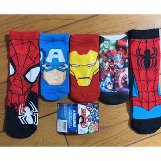 スパイダーマン MARVEL 15-17 靴下  5足セット(靴下/タイツ)