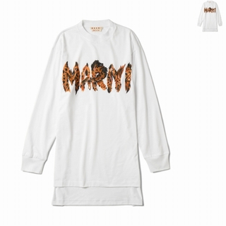 マルニ(Marni)のMARNI ロングTシャツ キャット プリント ビッグロゴ スウェット(Tシャツ(半袖/袖なし))