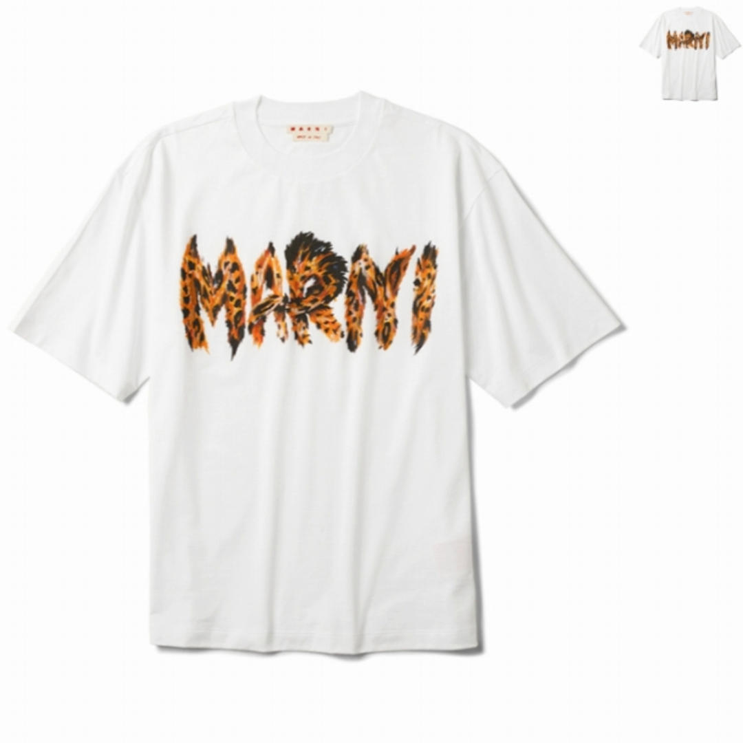 60cm肩幅MARNI Tシャツ キャット プリント ビッグロゴ スウェットシャツ