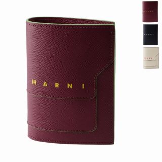 マルニ(Marni)のMARNI 財布 二つ折り ミニ財布 サフィアーノレザー(財布)