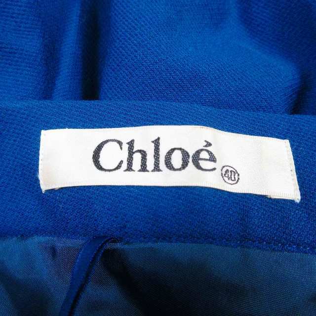 Chloe(クロエ)のクロエ CHLOE プリーツ フレア スカート ハーフ ひざ丈 ウール 100％ レディースのスカート(ひざ丈スカート)の商品写真