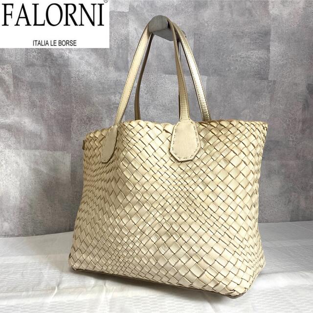 FALORNI(ファロルニ)の【極美品】FALORNI イントレチャート リバーシブルトートバッグ定価16万  レディースのバッグ(ハンドバッグ)の商品写真