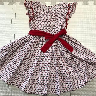 プチバトー(PETIT BATEAU)のフラワープリントリボンワンピース🎀(ワンピース)