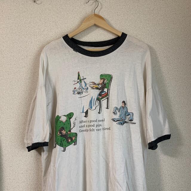 トップス★希少 90s★おさるのジョージ　vintageリンガーT