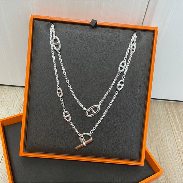 NEW限定品】 Hermes ロングネックレス80 ファランドール シェーヌ