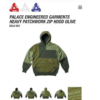 PALACE Skateboard Tri-Freg Zip Hood