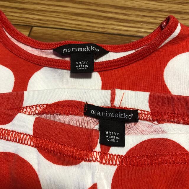 marimekko(マリメッコ)のマリメッコ カットソー&レギンスセット 98/3Y キッズ/ベビー/マタニティのキッズ服女の子用(90cm~)(Tシャツ/カットソー)の商品写真