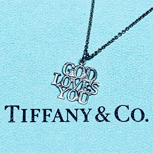 目立った傷や汚れなし付属品VINTAGE TIFFANYティファニー GOD LOVES YOUネックレス