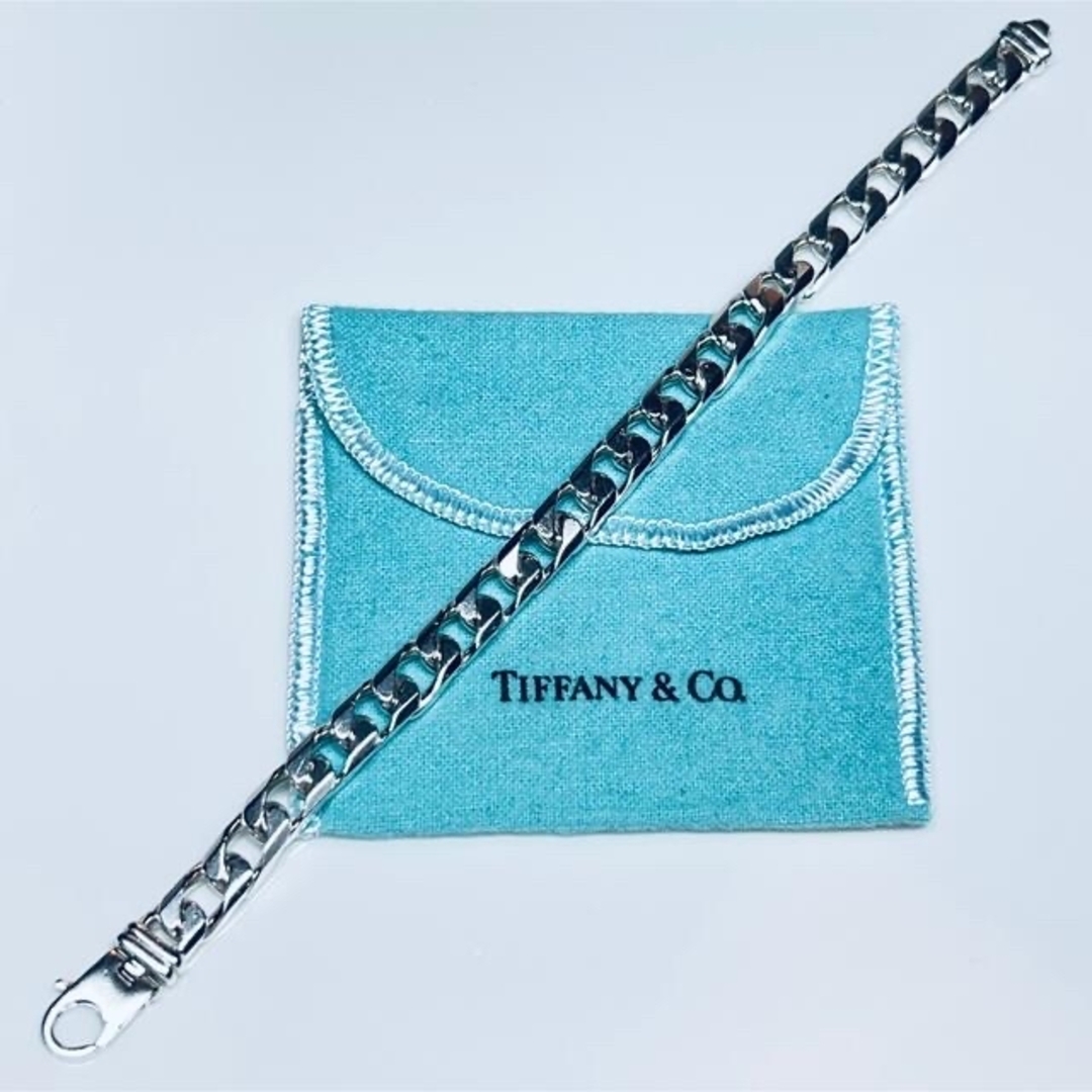 Tiffany & Co.(ティファニー)のVINTAGE TIFFANY ティファニー カーブ チェーン ブレスレット メンズのアクセサリー(ブレスレット)の商品写真