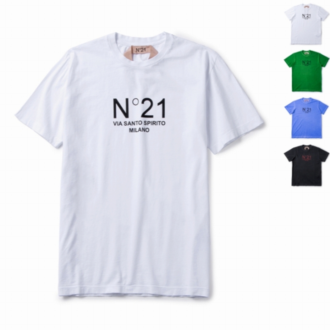 N°21 Tシャツ ロゴプリント クルーネック スウェットシャツ