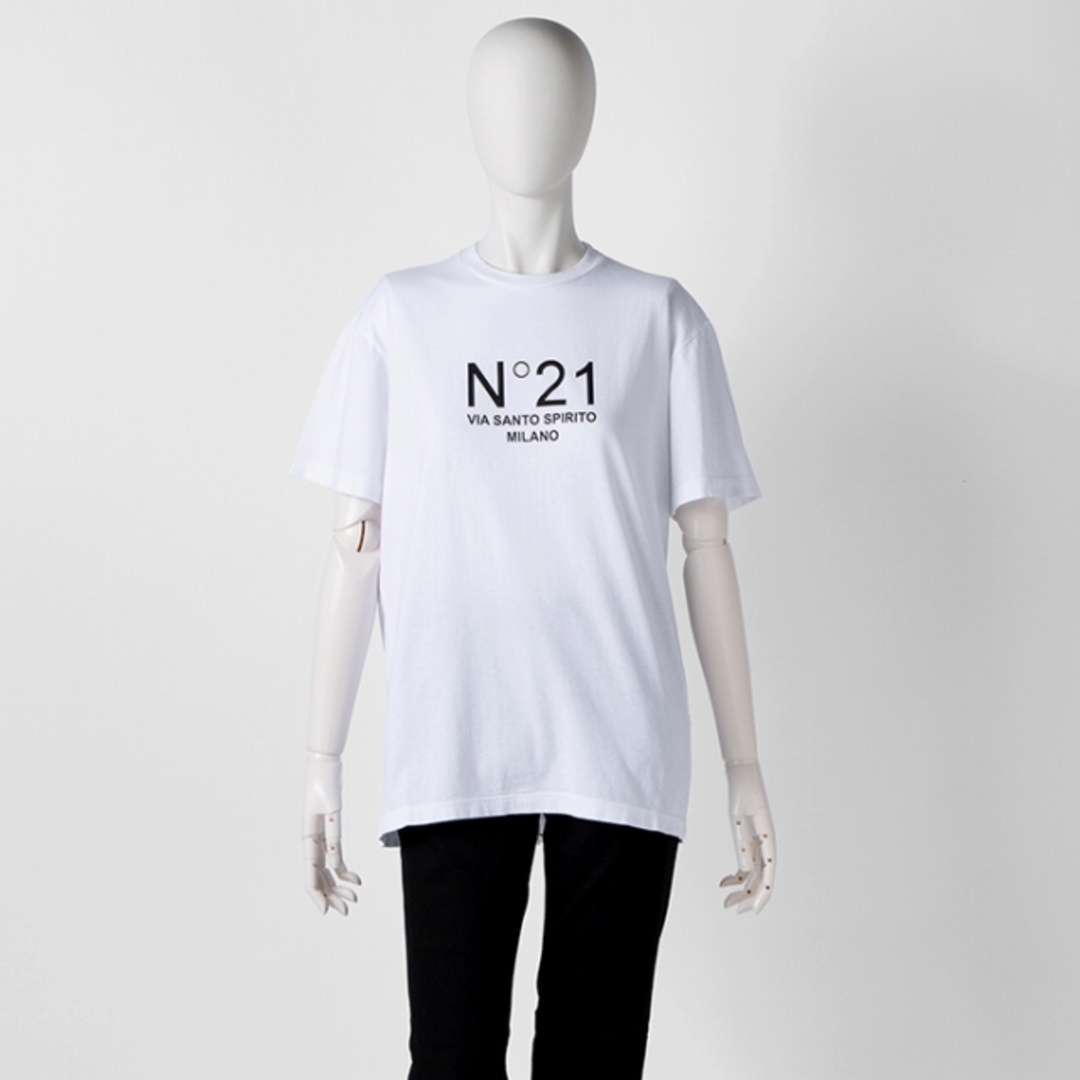 N°21(ヌメロヴェントゥーノ)のN°21 Tシャツ ロゴプリント クルーネック スウェットシャツ レディースのトップス(Tシャツ(半袖/袖なし))の商品写真