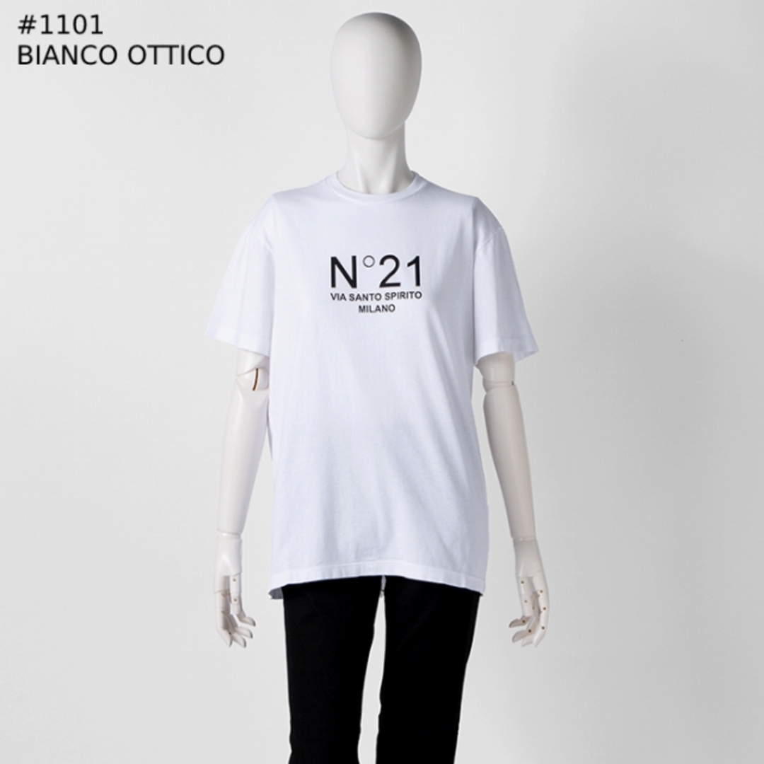 N°21(ヌメロヴェントゥーノ)のN°21 Tシャツ ロゴプリント クルーネック スウェットシャツ レディースのトップス(Tシャツ(半袖/袖なし))の商品写真