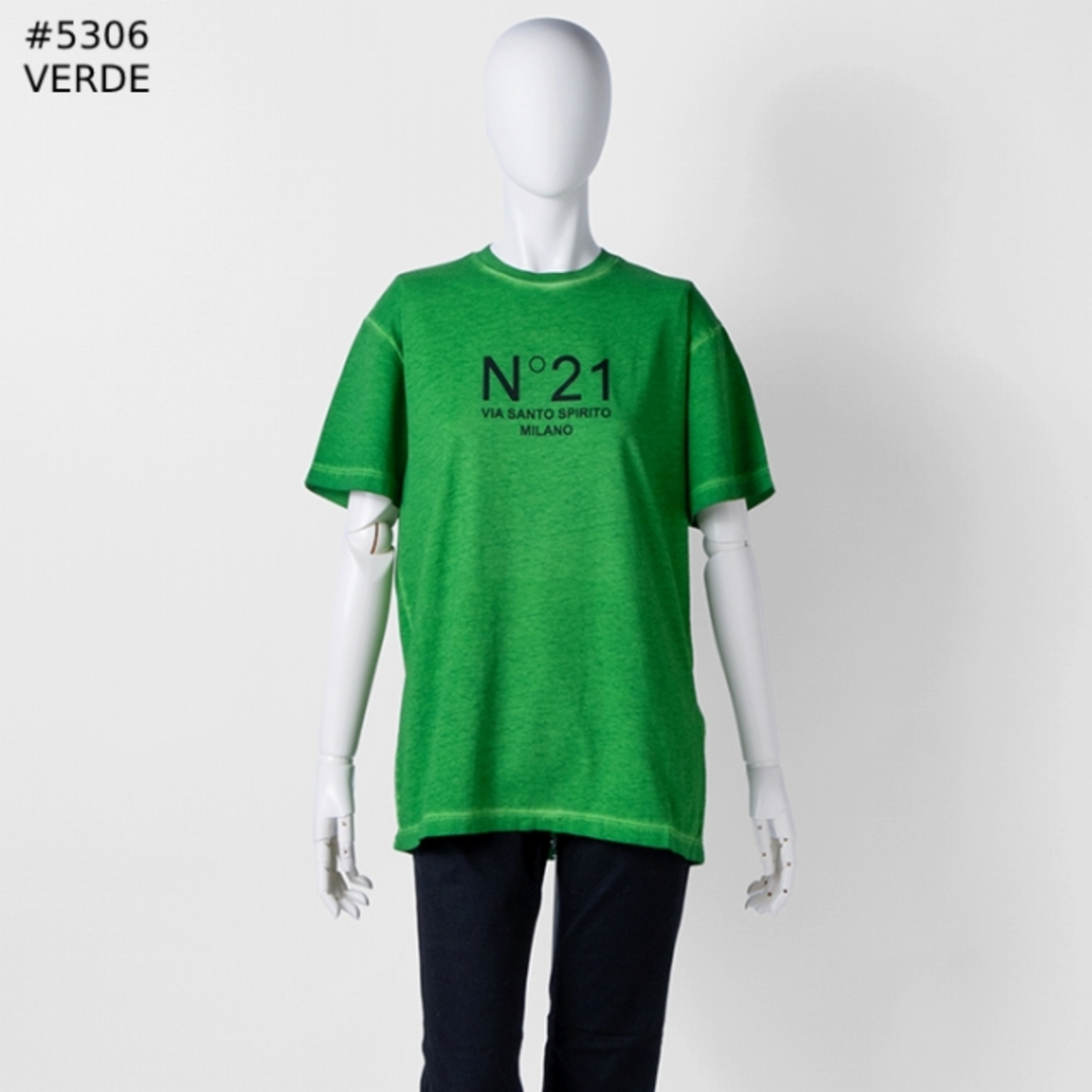 N°21(ヌメロヴェントゥーノ)のN°21 Tシャツ ロゴプリント クルーネック スウェットシャツ レディースのトップス(Tシャツ(半袖/袖なし))の商品写真