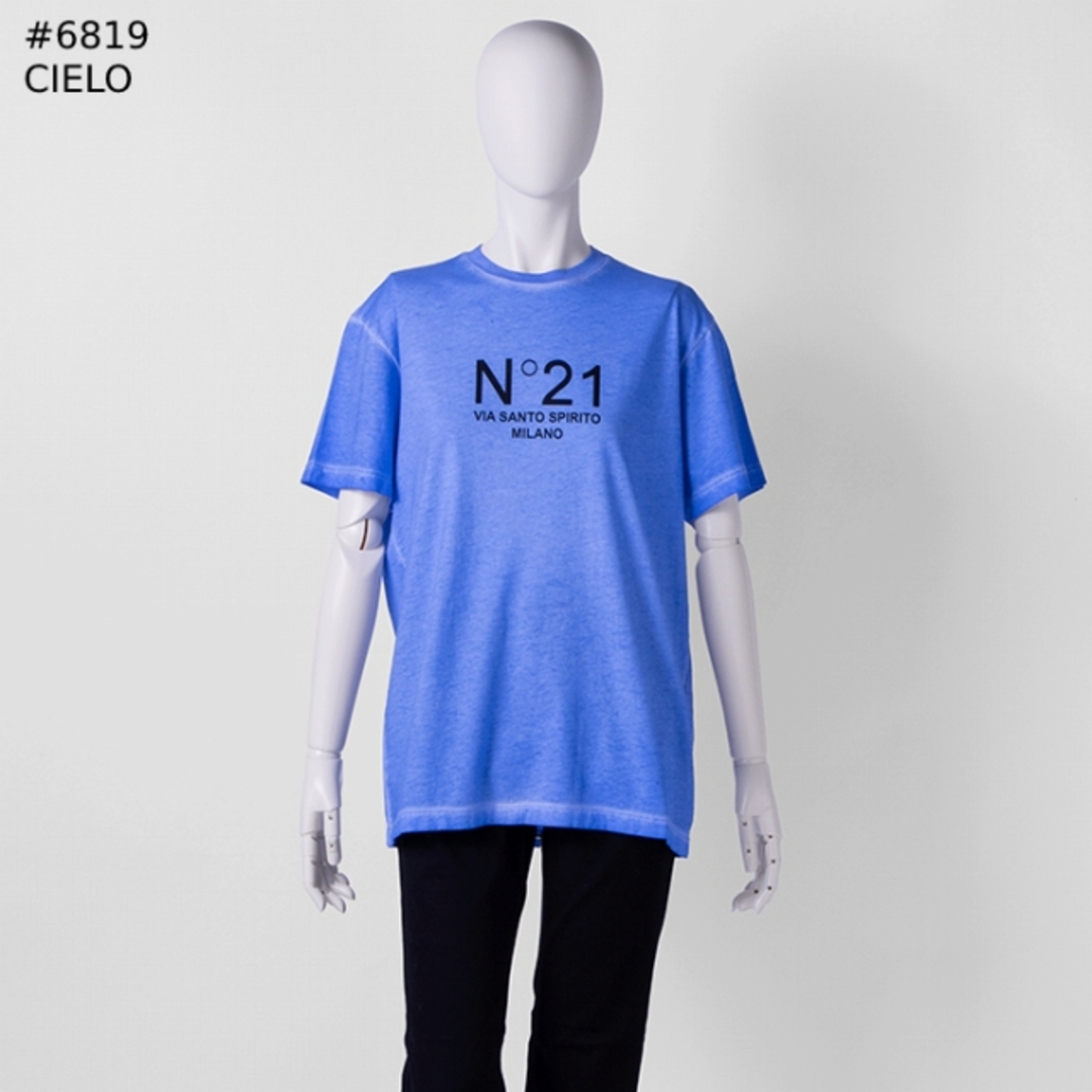 N°21(ヌメロヴェントゥーノ)のN°21 Tシャツ ロゴプリント クルーネック スウェットシャツ レディースのトップス(Tシャツ(半袖/袖なし))の商品写真