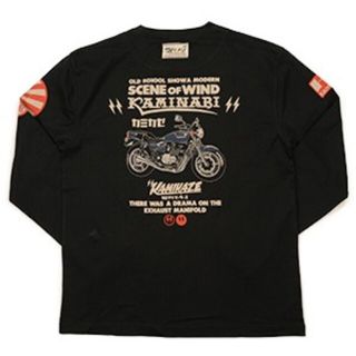 テッドマン(TEDMAN)のカミナリモータース/ゼファー/ロンT/ブラック/KMLT-221/エフ商会(Tシャツ/カットソー(七分/長袖))