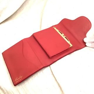 ルイヴィトン(LOUIS VUITTON)の伝説のブランド Franco Pugi 折り財布　レッド(財布)