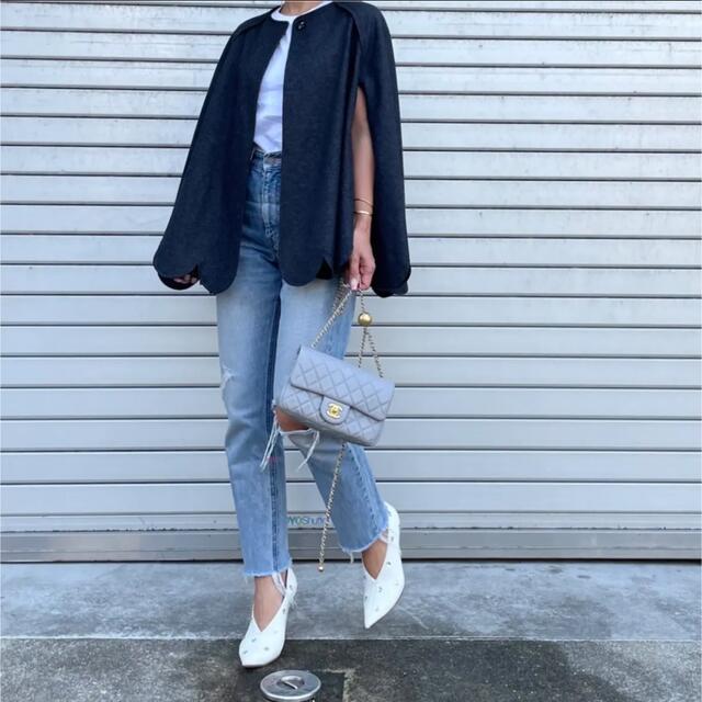 Cygne シーニュ sophie スカラップケープ グレーF 美品 ブラウス