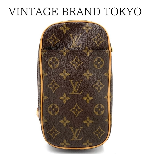 【セール開催中】LOUIS VUITTON ルイヴィトン ボディバッグ モノグラム ポシェットガンジュ レディース ユニセックス ブラウン 茶 M51870    ゴールド金具 メンズ ギフト【品】