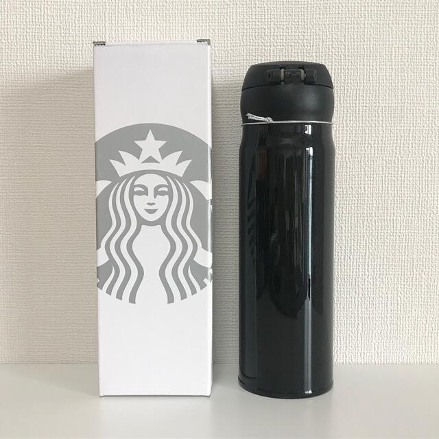 Starbucks Coffee(スターバックスコーヒー)の新品黒C♡スターバックス 水筒ステンレス魔法瓶 黒Cキラキラ インテリア/住まい/日用品のキッチン/食器(容器)の商品写真