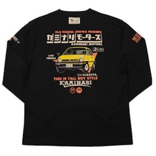 テッドマン(TEDMAN)のカミナリモータース/シティ×モトコンポ/ロンT/ブラック/KMLT-222(Tシャツ/カットソー(七分/長袖))