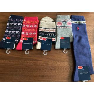 ラルフローレン(Ralph Lauren)の新品タグ付き ラルフローレン靴下5足22〜24㎝柄あり　ロングソックス(ソックス)