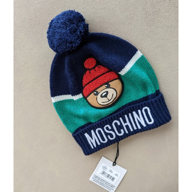 MOSCHINO(モスキーノ)のMOSCHINO ベビーニット帽 キッズ/ベビー/マタニティのこども用ファッション小物(帽子)の商品写真