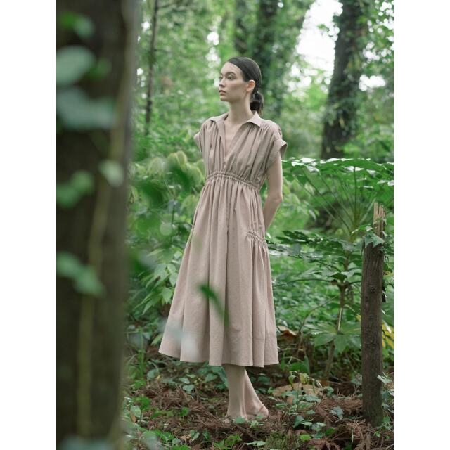 L'Or Gather Drape Dress レディースのワンピース(ロングワンピース/マキシワンピース)の商品写真