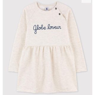 プチバトー(PETIT BATEAU)のえまち様専用☆プチバトー 裏起毛オーガニックスウェットワンピース6A(ワンピース)