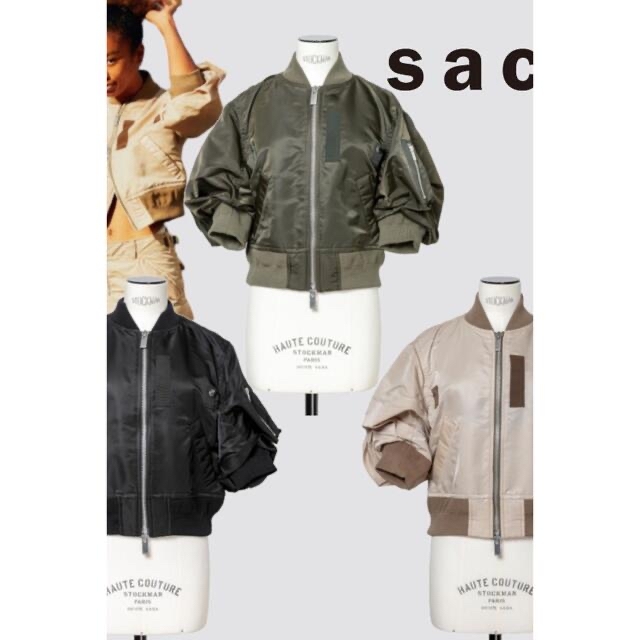 サカイ　Sacai 今期　美品♡大人気✰ MA-1 パフスリーブ　ブルゾン