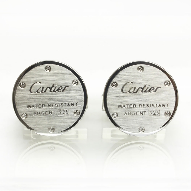 Cartier - カルティエ ウォーター レジスタント デコール カフリンクス カフス SV925 スターリングシルバー T1220334 箱付 Cartier（新品・未使用品）