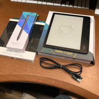 楽天 Kobo Sage 本体+純正カバー+純正スタイラスペン 一式の通販 by