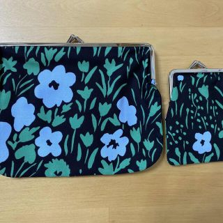 マリメッコ(marimekko)の未使用品！マリメッコ　がま口ポーチ　2つセット(ポーチ)